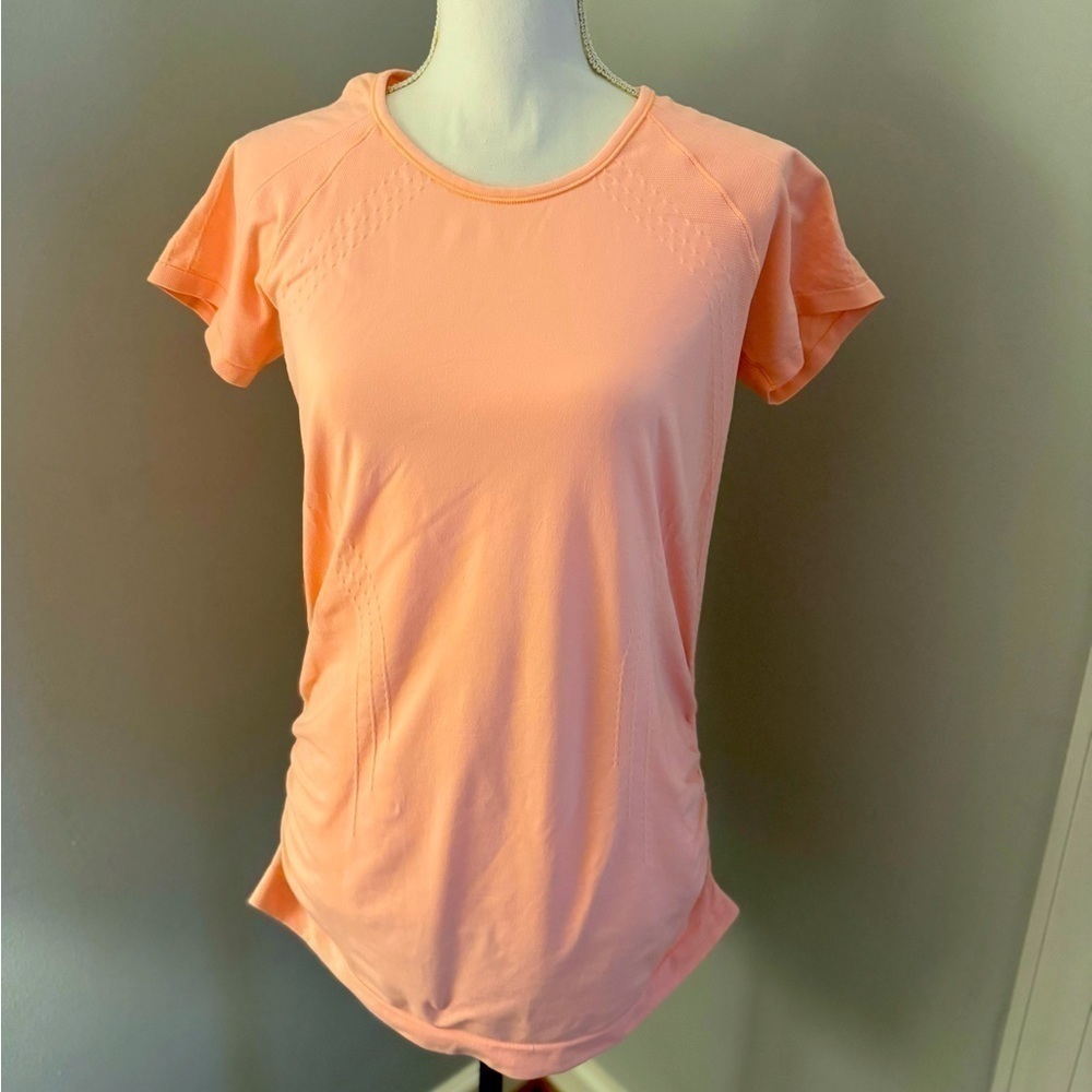 Athleta side cinched speed lite jersey Coral Size L